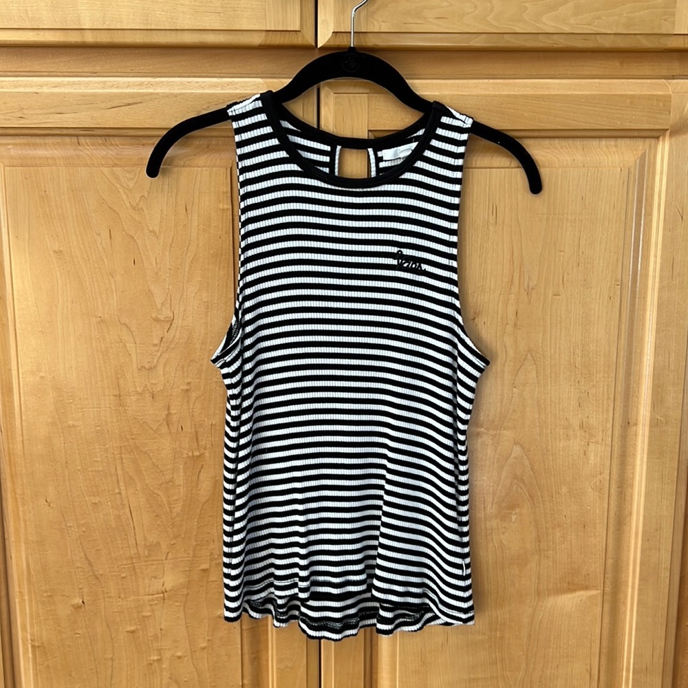 VANS Black & White Striped Tank